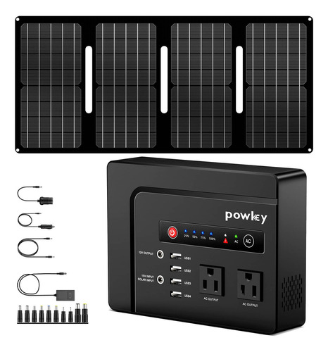 Powkey Generador Solar Con Panel, Estacion De Energia Portat