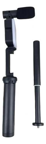 Kit Todo En Uno Para Videos Microfono + Luz + Tripode Ay-49t Color Negro