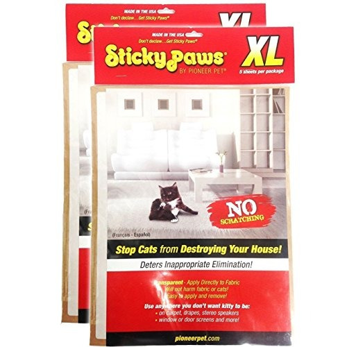 Pioneer Pet Sticky Paws 10 Xl Sheets 2 Paquetes De 5 Hojas