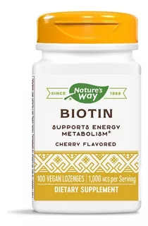 Nature's Way | Biotin | 1mg | 1,000mcg | 100 Lozenges