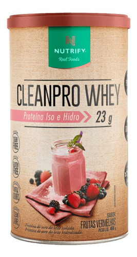 Cleanpro Whey Protein Iso Hidro Clean Label Frutas Vermelhas
