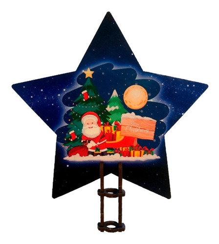 Estrella Puntal Navidad Sublimable Madera X 5 Unidades