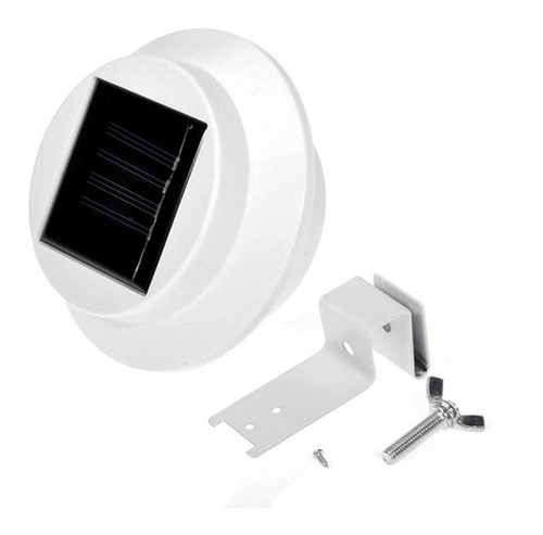 Foco Led Redondo Con Panel Solar 1.2v Blanco