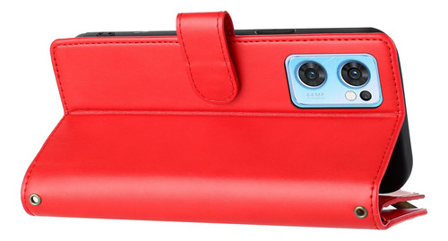 Compatível Com Capa Oppo Find X5 Lite, Porta-cartões, Zíper