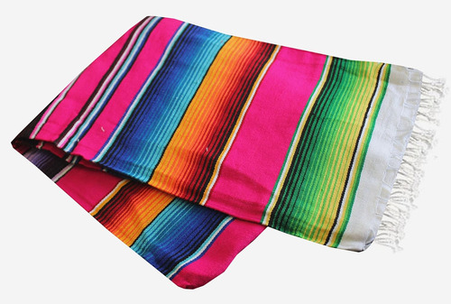 (tm X-large Mexican Sarape Manta Mantel Sarape (rosa)