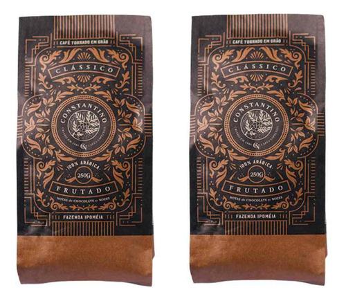 Café Em Grão Constantino 250g Kit 2 Pacotes - Aroma Marcante