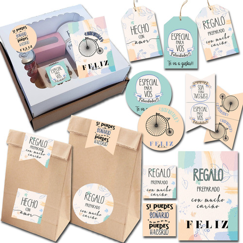 Kit Imprimible Emprendedores Tags, Etiquetas Y Tarjetas