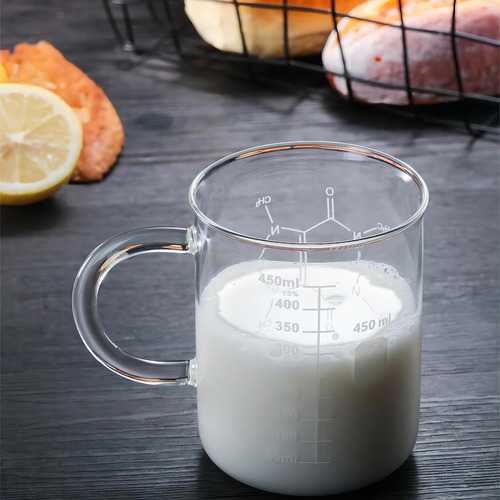M Taza De Café, Taza De Té De Vidrio Con Moléculas Químicas
