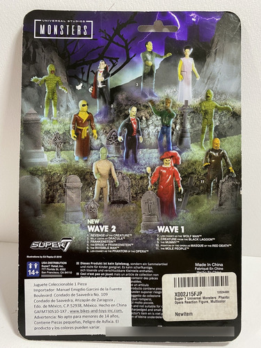 Super7 The Phantom Of The Opera Figura Reaction Fantasma (Usado)