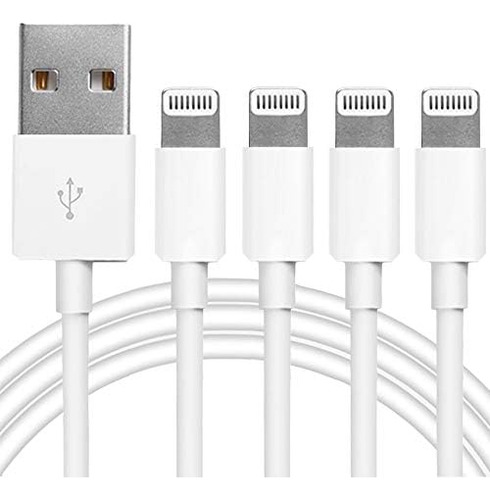 Paquete 4 Carga Mfi Lightning A Compatible Con iPhone 14 13