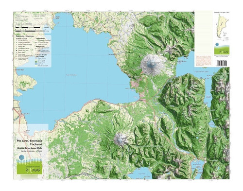 Imagen 1 de 3 de Mapa Topográfico: Puerto Varas / Cochamó - Puelo