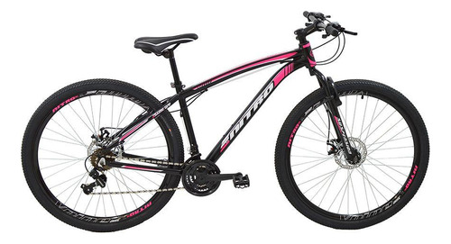 Bicicleta Polimet Mtb Nitro17/aro Velocidades Preto/rosa