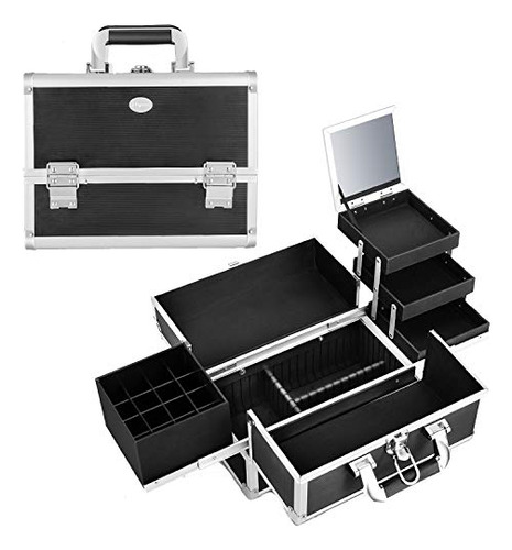 Joligrace Makeup Train Organizer Organizer Box Professional