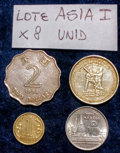 Monedas Asia #1 Lote X 8 M