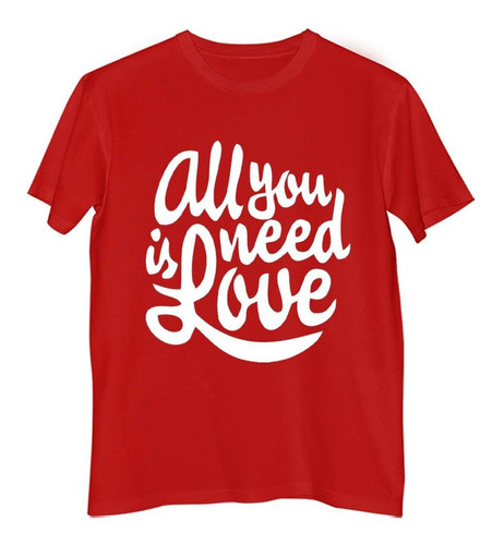 Remera Niño Color Frase All You Need Is Love M2
