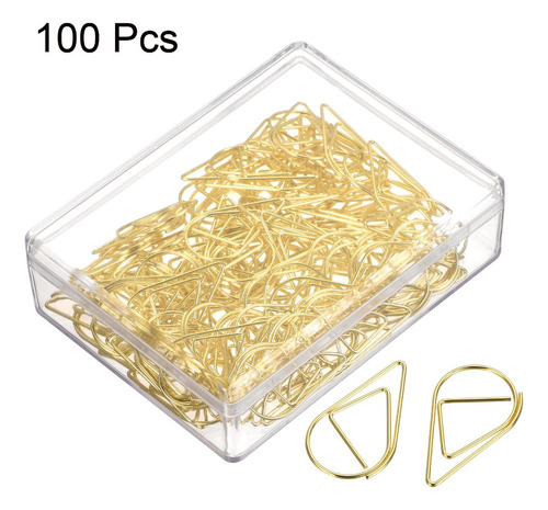 100 Sujetapapeles En Forma De Gota Con Caja De 1 Pulgada Par
