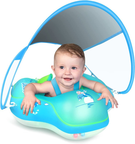 Laycol - Flotador Inflable Bebé Con Toldo Protección Solar