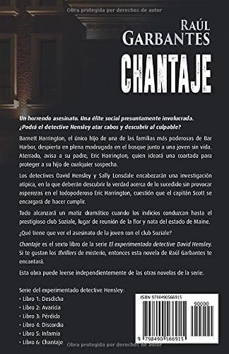 Chantaje Un Thriller De Misterio Del Detective..., de Garbantes, Ra. Editorial Independently Published en español
