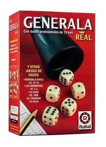 Generala Real Dado Profesional Juego De Mesa Original Ruibal