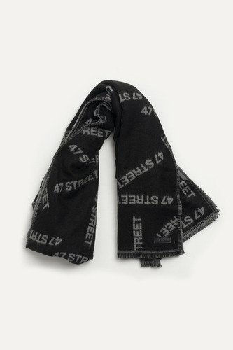 Bufanda Acid Tejido Bifaz Mujer 47 Street Color Negro Talle TU