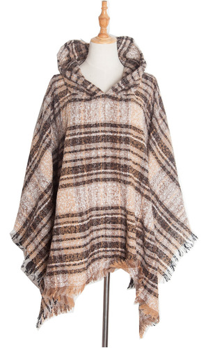 Capa Para Mujer Dama Chal Poncho, Cálido, Clásico