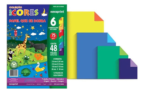 Papel Que Se Dobra Eco Cores A4 75g/m 48fls Novaprint