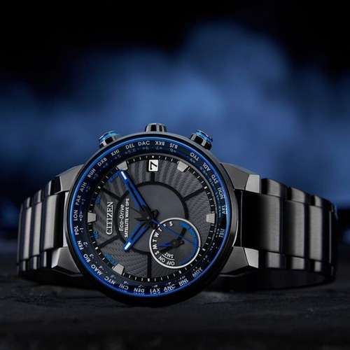 Imagen 5 de 7 de Citizen Satellite Wave Gps Black Blue Dial Cc3038-51e