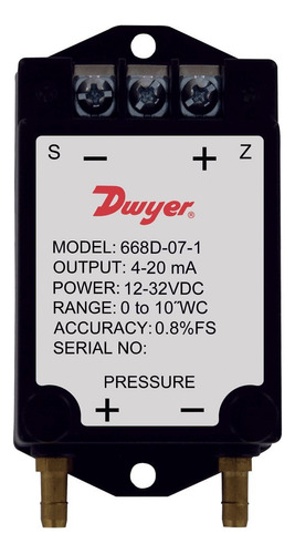 Dwyer Transmisor Presion Diff Conexion Inferior Ma W.c.