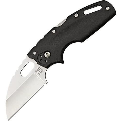 Cuchillo Plegable De Acero Frio Tufflite De Borde Liso Negr