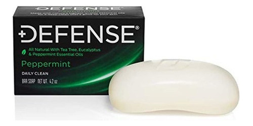 Defense Soap Peppermint - Barra De 4 Onzas - Contiene Arbol