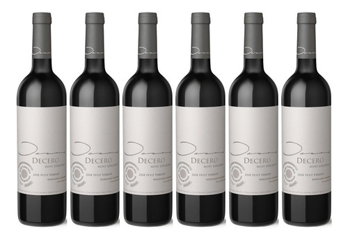 Caja X 6 Vino Decero Mini Ediciones Petit Verdot 750 Ml