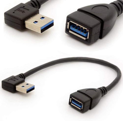 Cable De Extension Usb 3.0 Macho A Hembra | 20 Cm / Negro