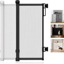 Comprar Portão Segurança Bebês Pets Cercadinho Grade Retrátil 1.4m Cor Branco