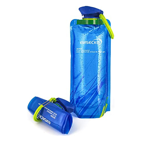 Emsecko Botella De Agua Plegable - 700 Ml Plegable Sin Bpa M