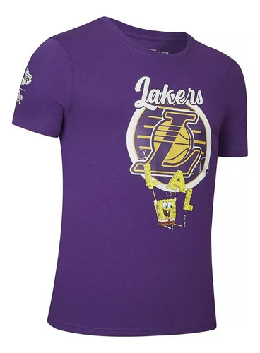 Polera Nba Los Angeles Lakers X Bob Esponja Color Morado