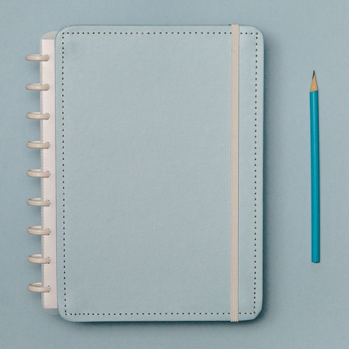 Caderno Inteligente Médio Azul Pastel