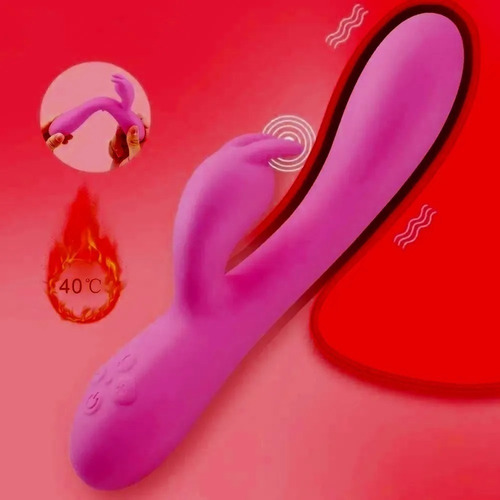 Vibrador De Conejo Dildo Consolador Recargable Calefacción