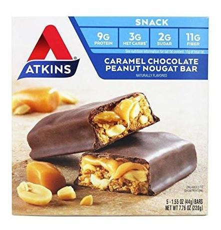 Atkins Advantage Caramelo Bares, Maní Con Chocolate Turrón, 