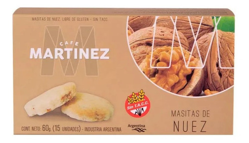 Masitas De Nuez Sin Tacc X 15u