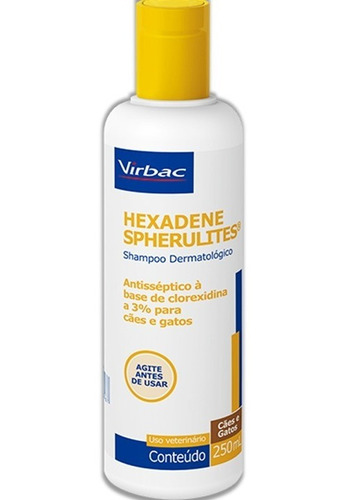 Shampoo Virbac Hexadene Spherulites Para Cães E Gatos -250ml