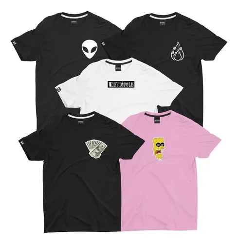 Kit 5 Camiseta Tumblr Tshirt Moda Feminina Moda Masculina