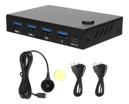 Conmutador Hdmi Kvm De 2 Puertos, Adaptador De Audio Y Vídeo