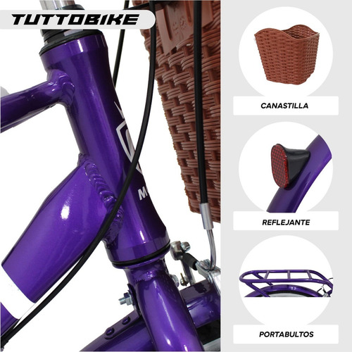 Imagen 4 de 9 de Bicicleta Urbana Vintage Aluminio R24 7v Loving Monk