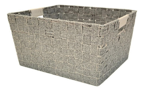 Cesto Rectangular Gris Large 41x32x21 Cm