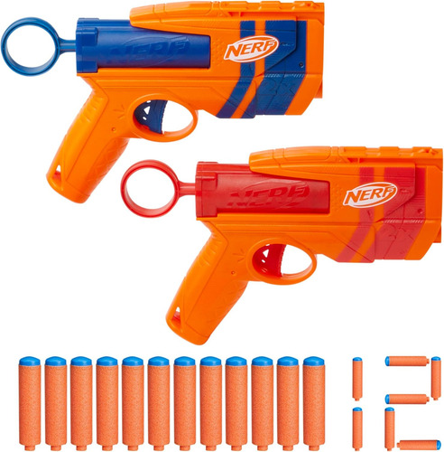 Nerf N Series Duo Pack, Incluye 2 Lanzadores Ward, 12 Dardos