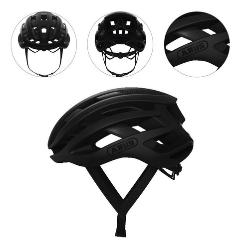 Capacete Abus Airbreaker Preto Fosco Ciclismo Bike Tamanho M