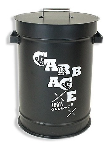 Cesto De Basura   Garbage  Pielmetal Negro.