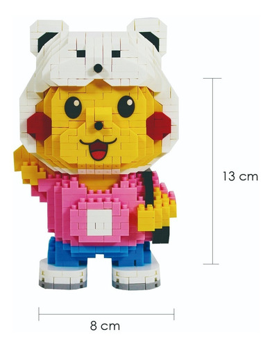 Rompecabezas 3d Pokemon Mini Bloques Armables Pikachu Gorro
