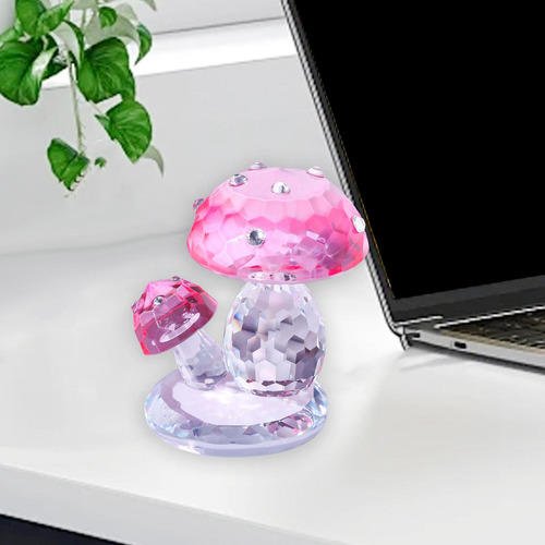 Imitation Crystal Statue Art Craft Red Collection Rosa