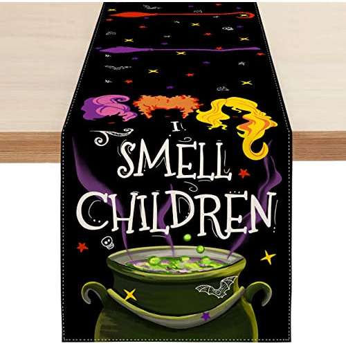 Sambosk Halloween Witch Table Runner, I Smell 3fq1q